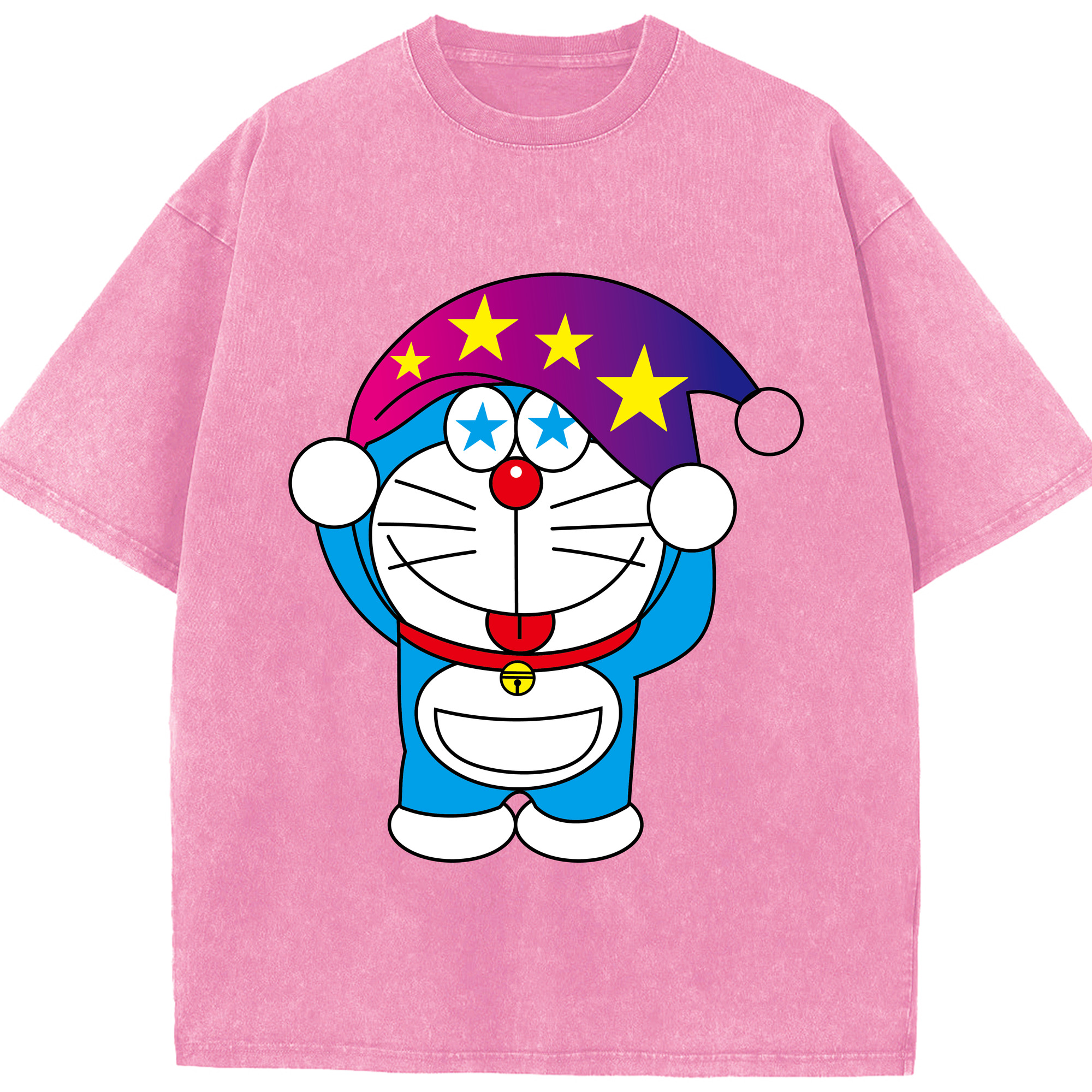 （画像用） ドラえもん Doraemon 綿100% ヴィンテージ風 半袖Tシャツ（フロントプリント）